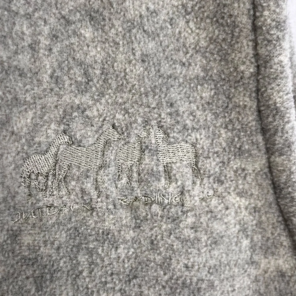 Outback Trading Summit Vest Mens Medium Heathered Green Fleece Full Zip Western
